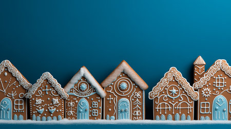 beautiful christmas background with gingerbreadの素材