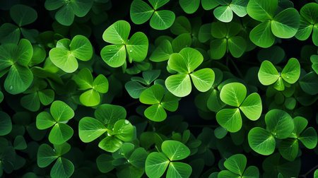 Background of clover leaves for St. Patrick's Dayの素材