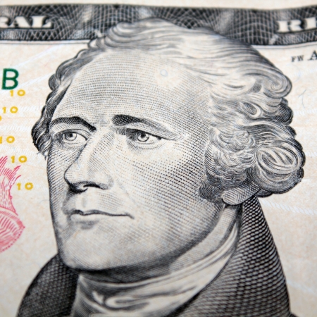 Alexander Hamilton on 10 dollarsの写真素材
