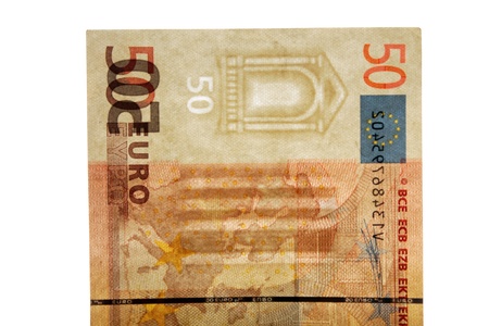 Watermark on 50 euro banknotesの写真素材