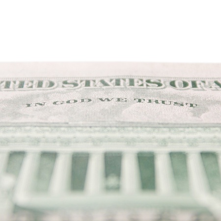 Official motto of the United States on 5 dollarsの写真素材