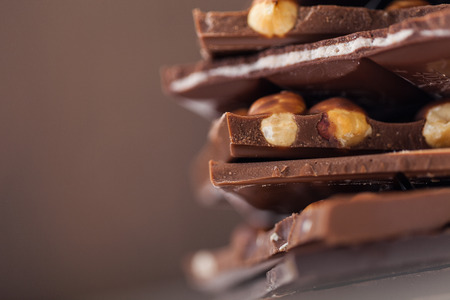 Chocolate and nutsの写真素材