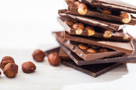 Chocolate and nutsの写真素材