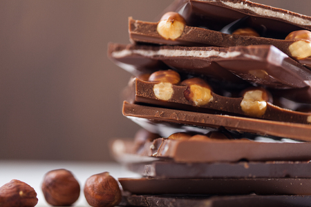 Chocolate and nutsの写真素材