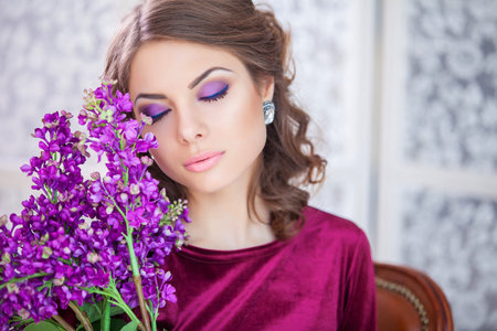 Beauty Girl. Fashion Woman Portraitの写真素材