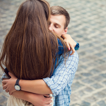 Young happy couple in loveの写真素材