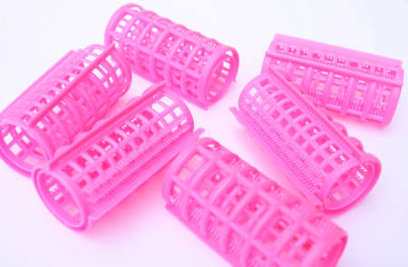 Hair rollers の写真素材