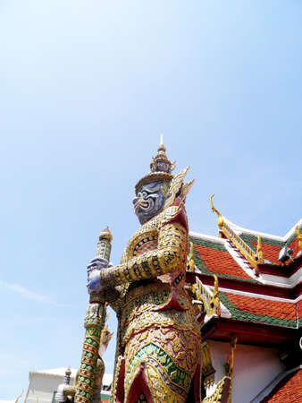 Giant in The Wat Phra Kaeoの写真素材