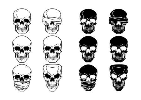 skull head vector packageのイラスト素材