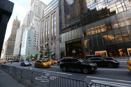 Trump tower and traffic in New York