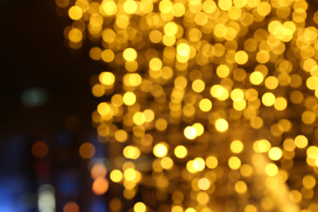 Blurred yellow lights
