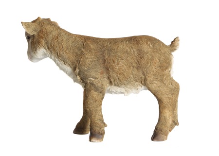 Cow statuette. White backgroundのeditorial素材