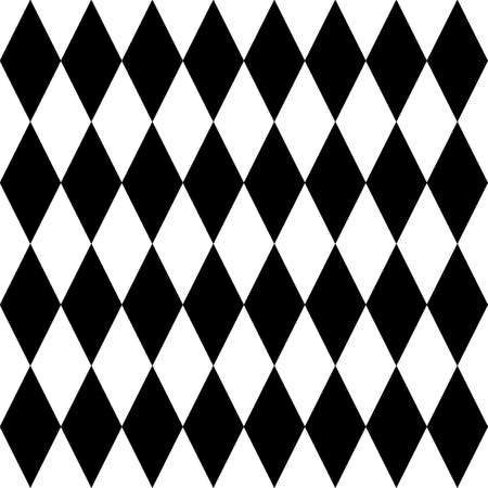 Set of Simple seamless patterns with black and white geometric rombs. Rhombus rows, ornament for wallpaper, wrapping paper, textile, fabric, package. Vector Illustration.のイラスト素材