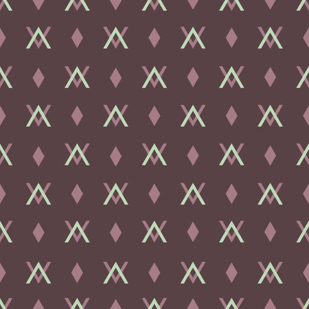 Modern diamond masculine seamless geometric motif pattern, fabric design manly background. Simplicity concept, small patch print block apparel textile, ladies dress, man scarf, shirt, fashion garment, pack, wrap, cloth, shop window, wrapping cloth. Minimalist geo ornament, made in vectorのイラスト素材