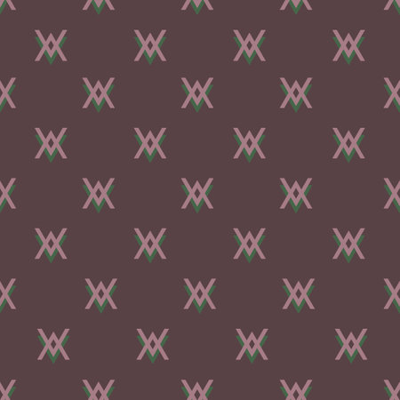 Modern check mark masculine seamless geometric motif pattern, fabric design manly background. Simplicity concept, small patch print block apparel textile, ladies dress, man scarf, shirt, fashion garment, wrapping. Minimalist geo ornament, made in vector.のイラスト素材