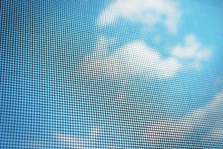 Mosquito mesh and sky background