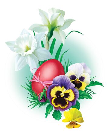 Beautiful  Easter card. For holiday greetings and page decoration.の写真素材