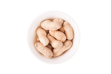 peanuts on a wooden table