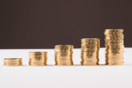 Ukrainian hryvnia, coin 100 cents. The financial crisis in 2015の写真素材