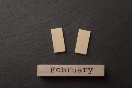 house shaped wooden logs on the black background, top viewの写真素材