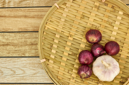 garlic and onionの写真素材