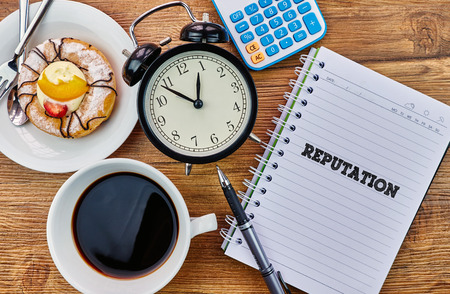 Reputation - The modern concept of time management to reach the goal of increasing productivity.の写真素材