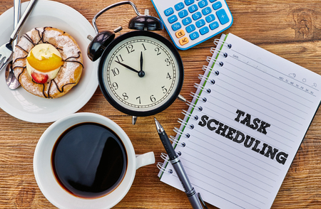 Task Scheduling - The modern concept of time management to reach the goal of increasing productivity.の写真素材
