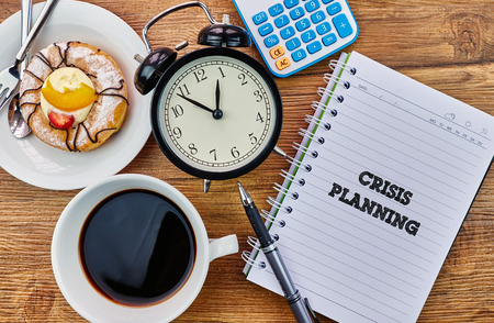 Crisis Planning - The modern concept of time management to reach the goal of increasing productivity.の写真素材