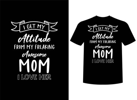 Mother's Day T shirt typography design. T shirt hand lettered calligraphic design. Inspirational vector typographyのイラスト素材