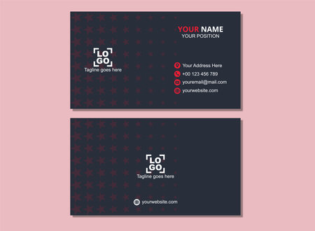 Creative and Clean Business Card Template. Flat Design Vector Illustration. Stationery Designのイラスト素材