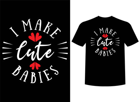 I Love T-Shirt Design. I Love T-shirt Designのイラスト素材