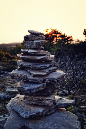 Pile of rocksの写真素材