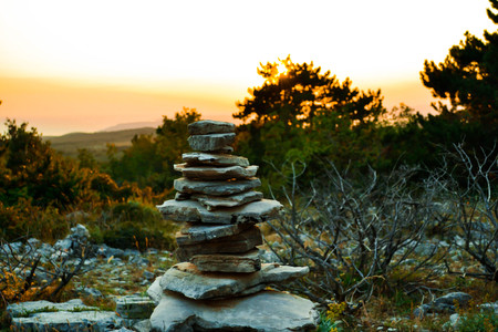 Stack of stonesの写真素材