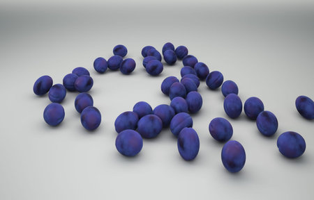 plums studio photo 3D white