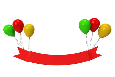 3D ballon with empty text areaの写真素材