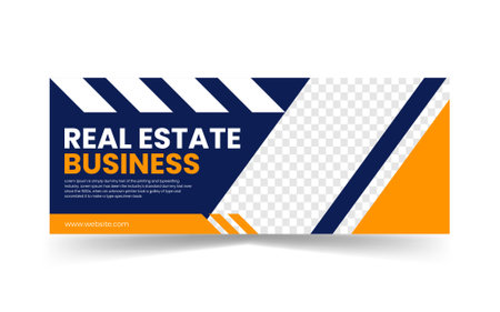 Real Estate Business Brochure Flyer Design Template. Vector illustrationのイラスト素材