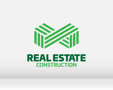 Real Estate Construction Logo Vector Design Template. Building and Construction Logo.のイラスト素材