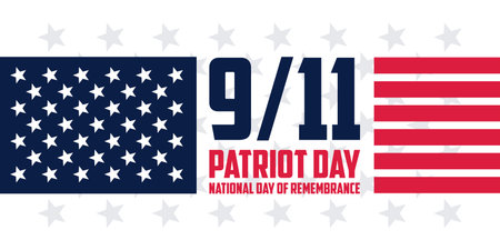 Patriot Day. September 11. Patriotic banner. Vector illustration.