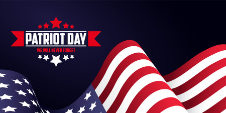 Patriot Day. 4th of July. Patriotic background. Vector illustrationのイラスト素材