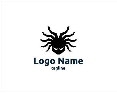 Tarantula Logo Design Vector Template. Insect logo design concept.のイラスト素材