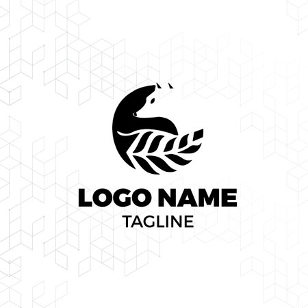 Snake logo design vector template. Snake logo design concept. Snake logo designのイラスト素材
