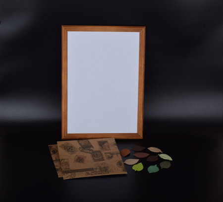 mockup objects isolated on black background with copy space, front view
