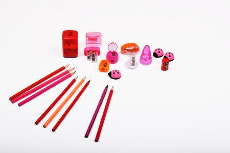 Mock up objects isolated on the topic - Valentine's Day, top viewの写真素材