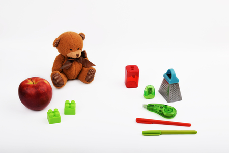Mock up objects on the white background, front viewの写真素材
