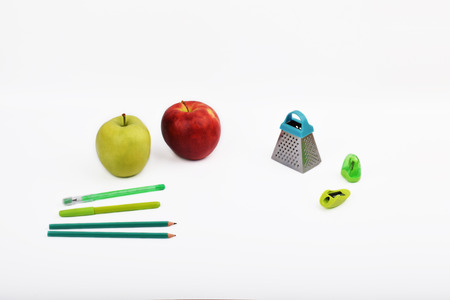 Mock up objects on the white background, front viewの写真素材