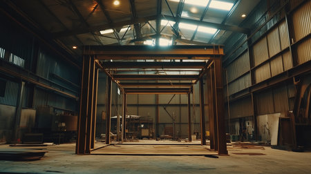Industrial interior of a large industrial building. Industrial interior of a large industrial...