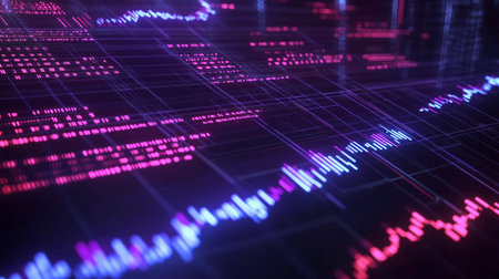 financial stock market graph on technology abstract background. Economy trends background for...