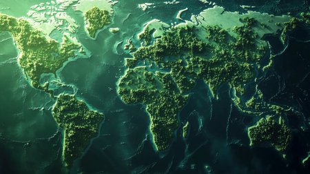 Europe on model of Earth as seen from space. 3D illustration.の写真素材