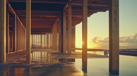 sunset, vintage and retro styleの写真素材