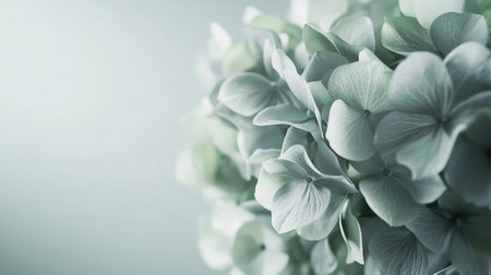 close up of hydrangea in soft color and blur style for backgroundの写真素材